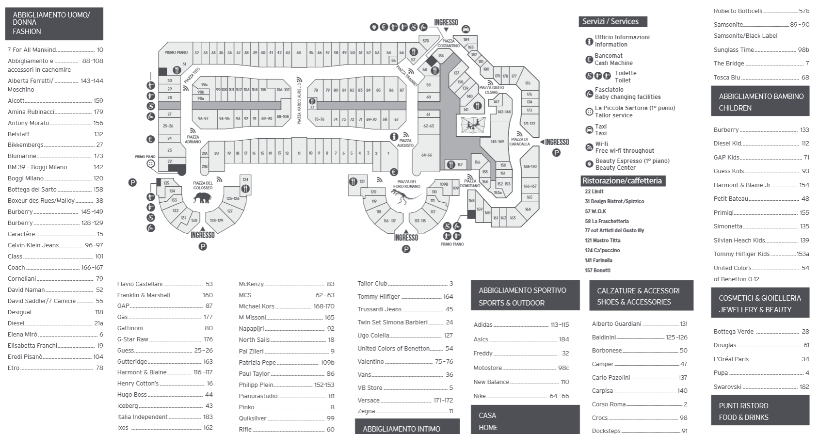 Center Map Castel Romano